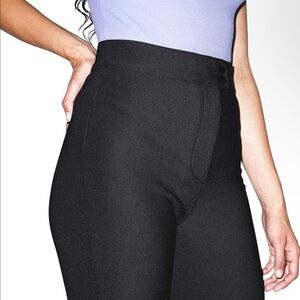 American Apparel Black High-Waist Ribbed Leggings